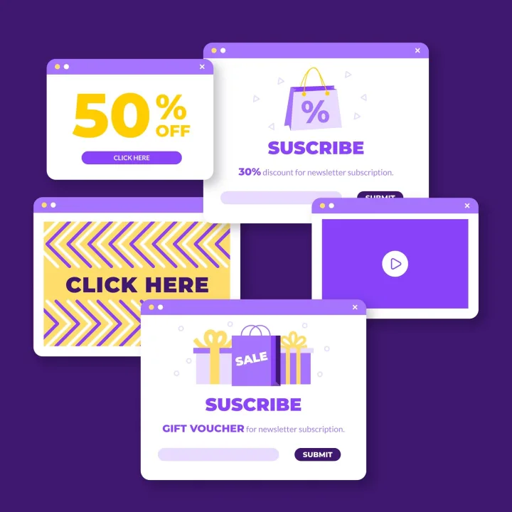 website popup illustration