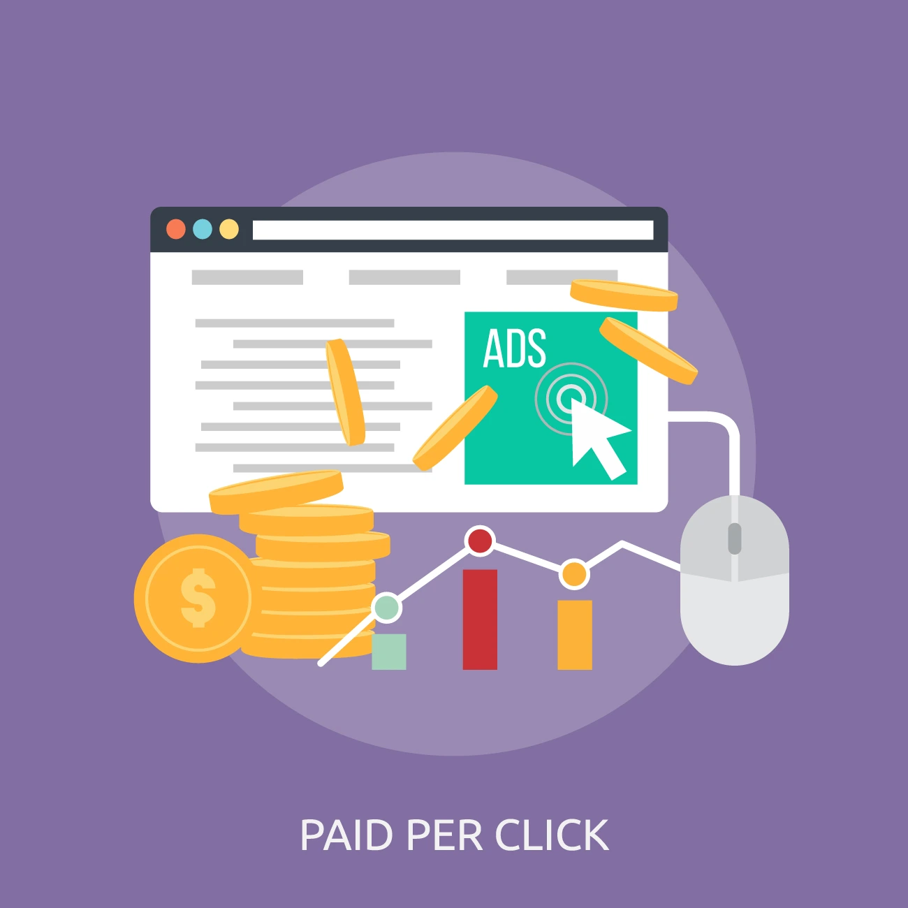 Illustration of Paid Per Click in Marketing
