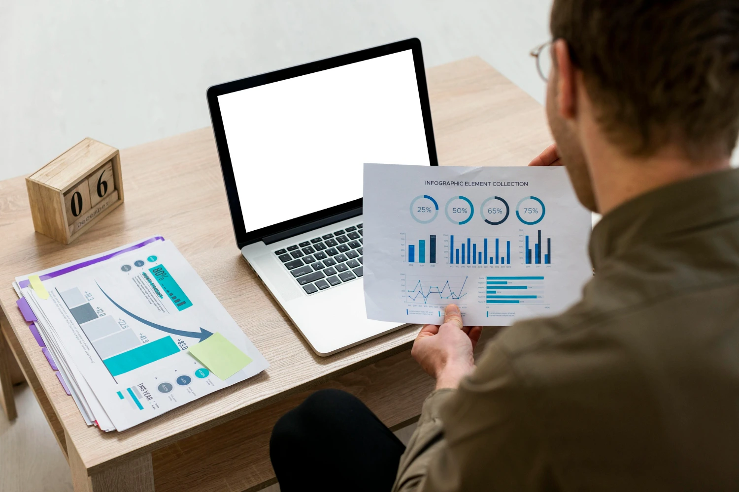 What Is Predictive Analytics? How Marketers Anticipate Customer Needs and Drive Growth 5 Image shows a man with predictive analytics and KPIs.