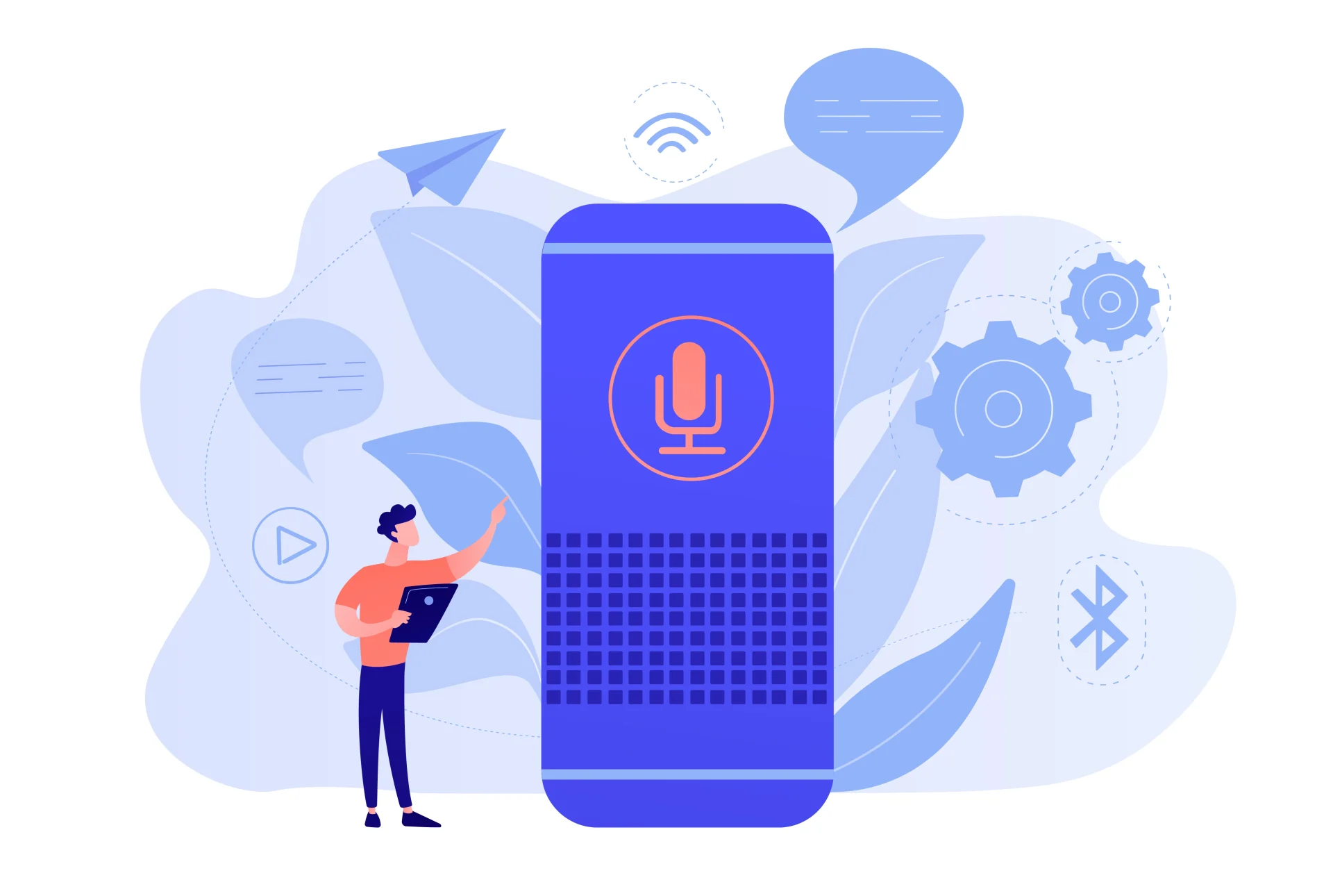 Voice Search Optimization: 7 Powerful Strategies to Boost Digital Marketing in 2025 2 Image shows a man using voice search optimization and voice search strategies